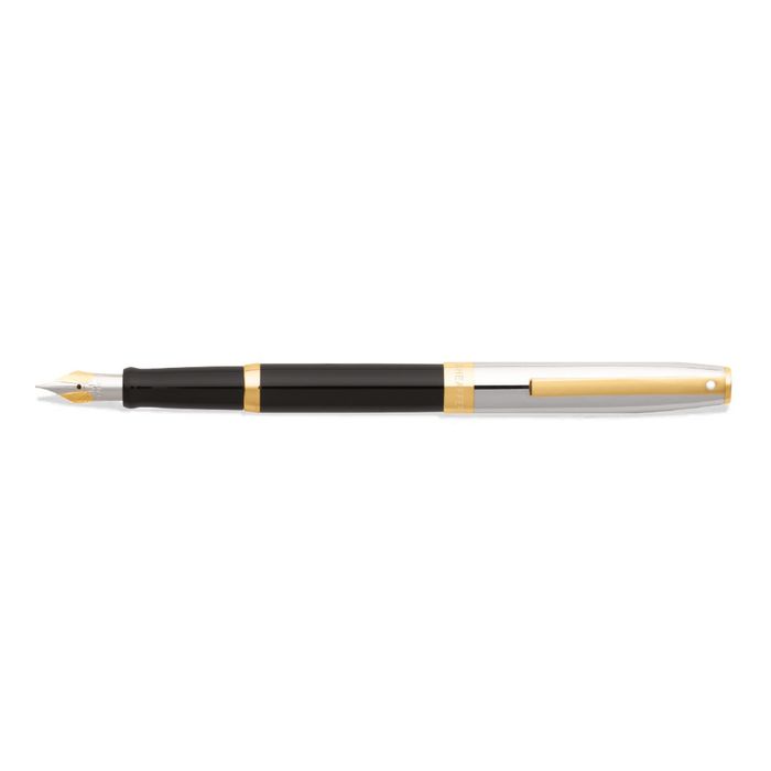 Sheaffer® SAGARIS 9475 Gloss Black Barrel and Chrome Cap Fountain Pen With Gold Tone Trim 