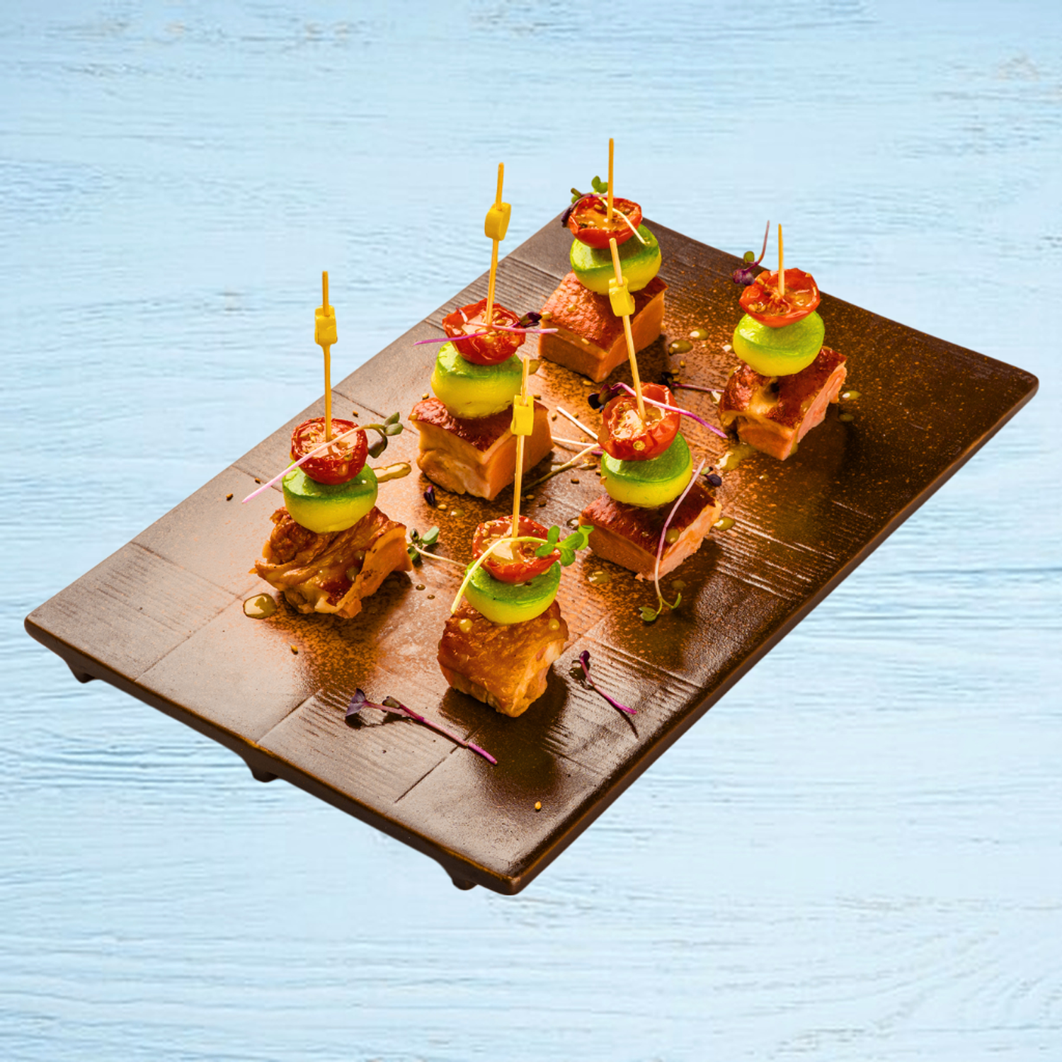 Smoked duck & zucchini bite