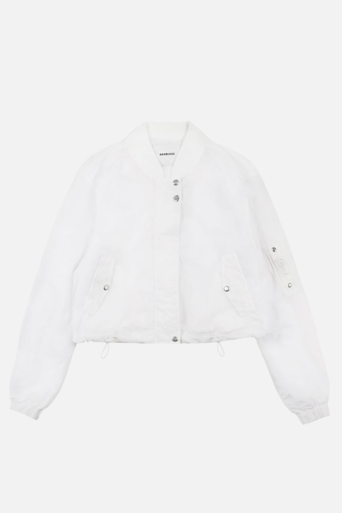Clear Nylon MA-1 Jacket - White