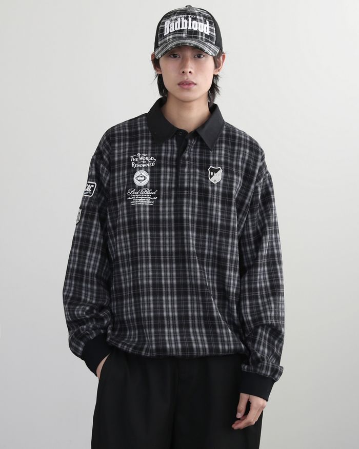 Classic Check Rugby Shirt - Black