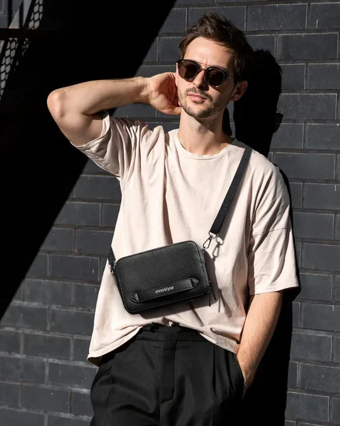 Luxleather Crossbody Sling with shoulder strap