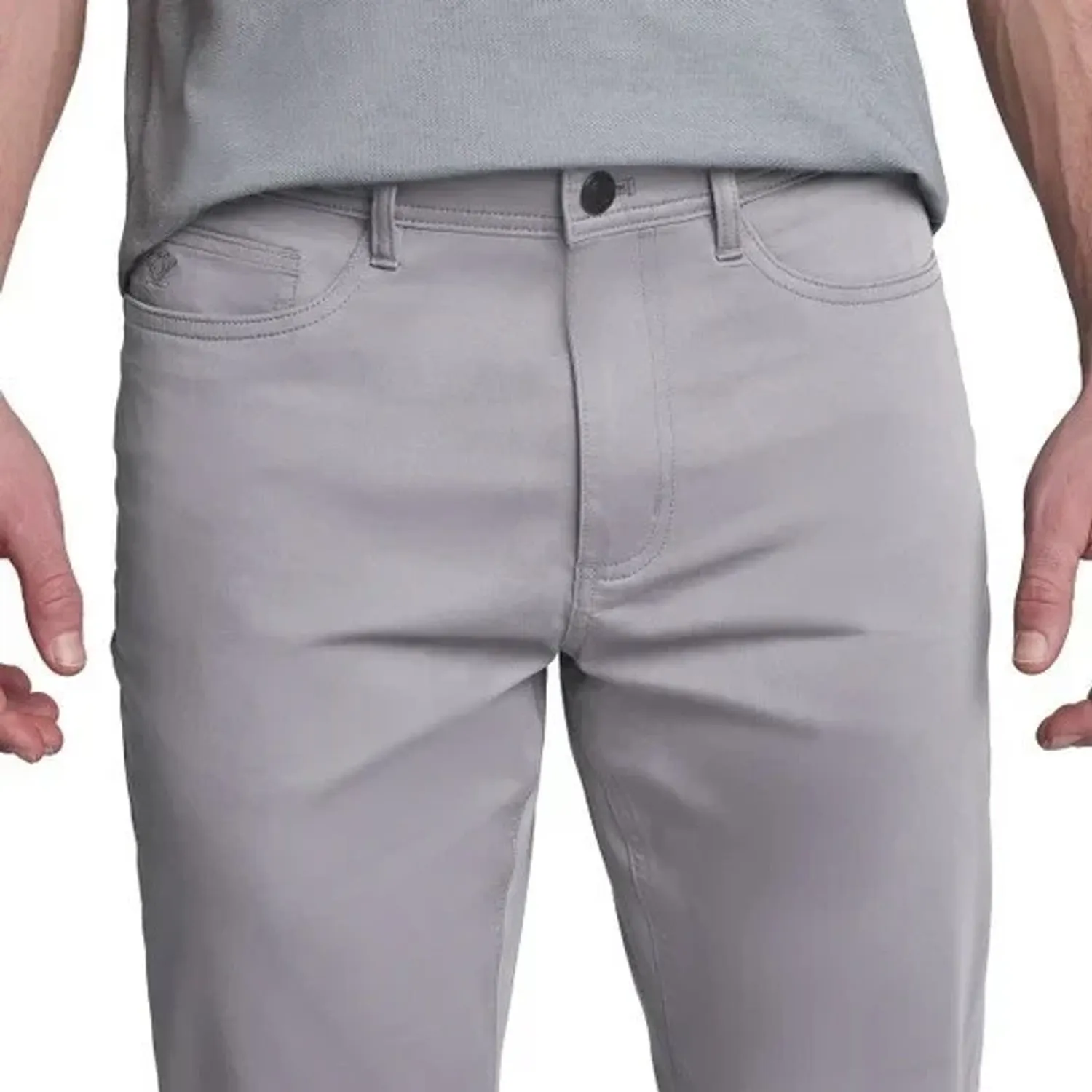 English Laundry Men's Straight Fit Stretch Lightweight 5-Pocket Pant, Grey, Size 34x34