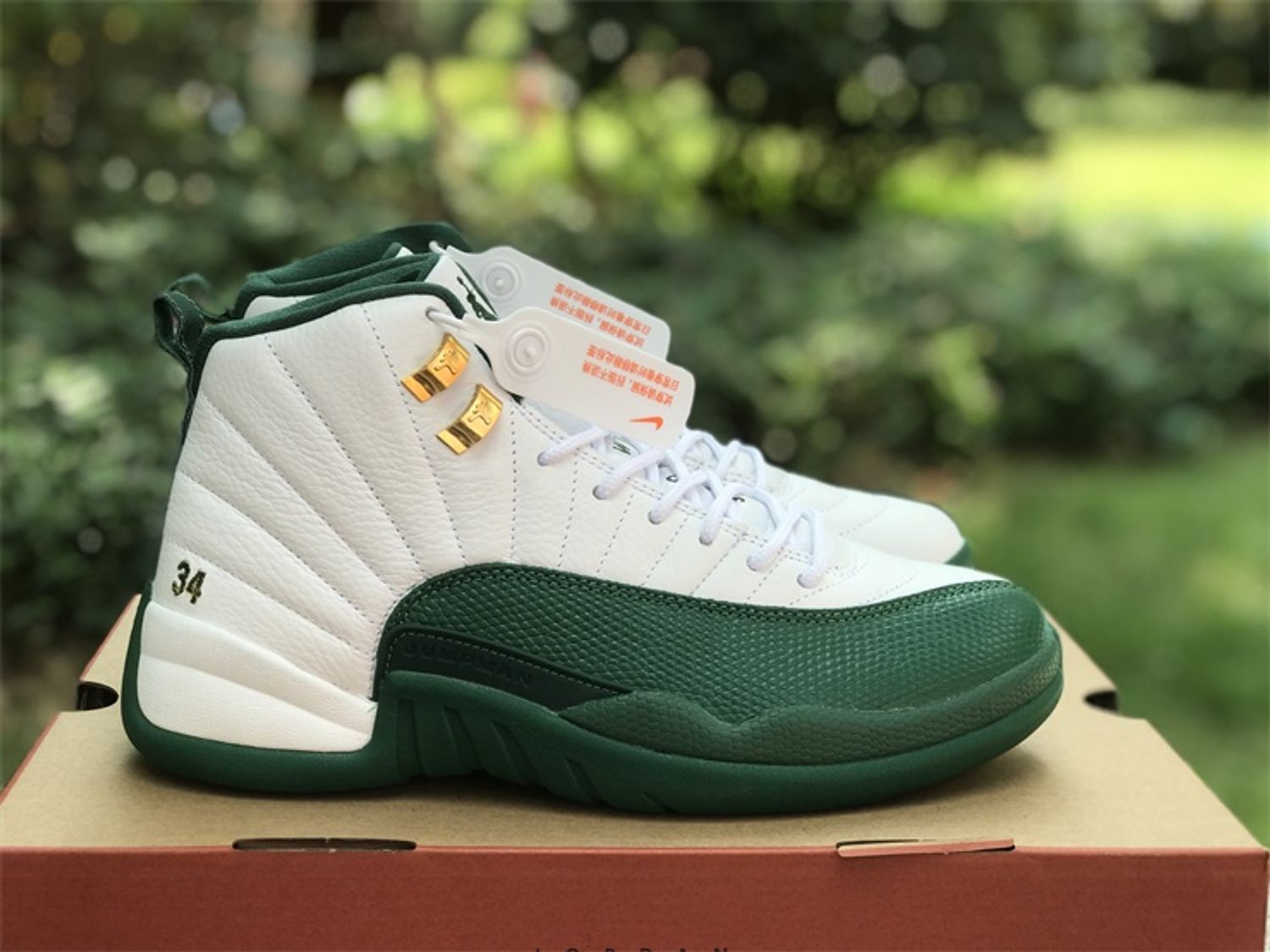 Air jordan 12 PE Ray Allen White Green 