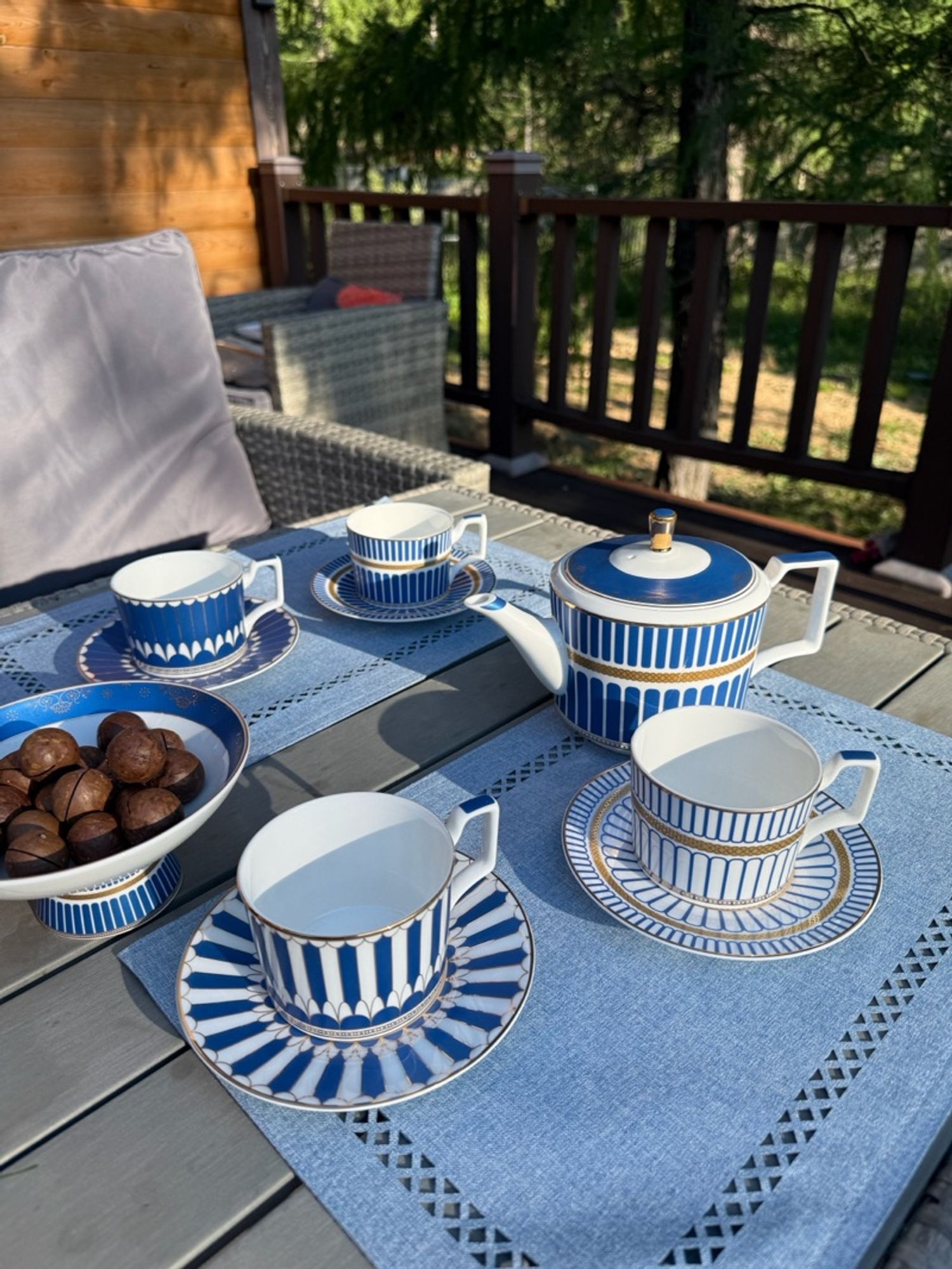 4 хүний гангар шаазан цайны сет