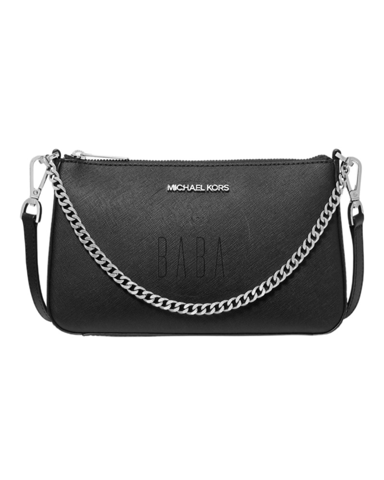 Michael Kors Leather Chain Clutc