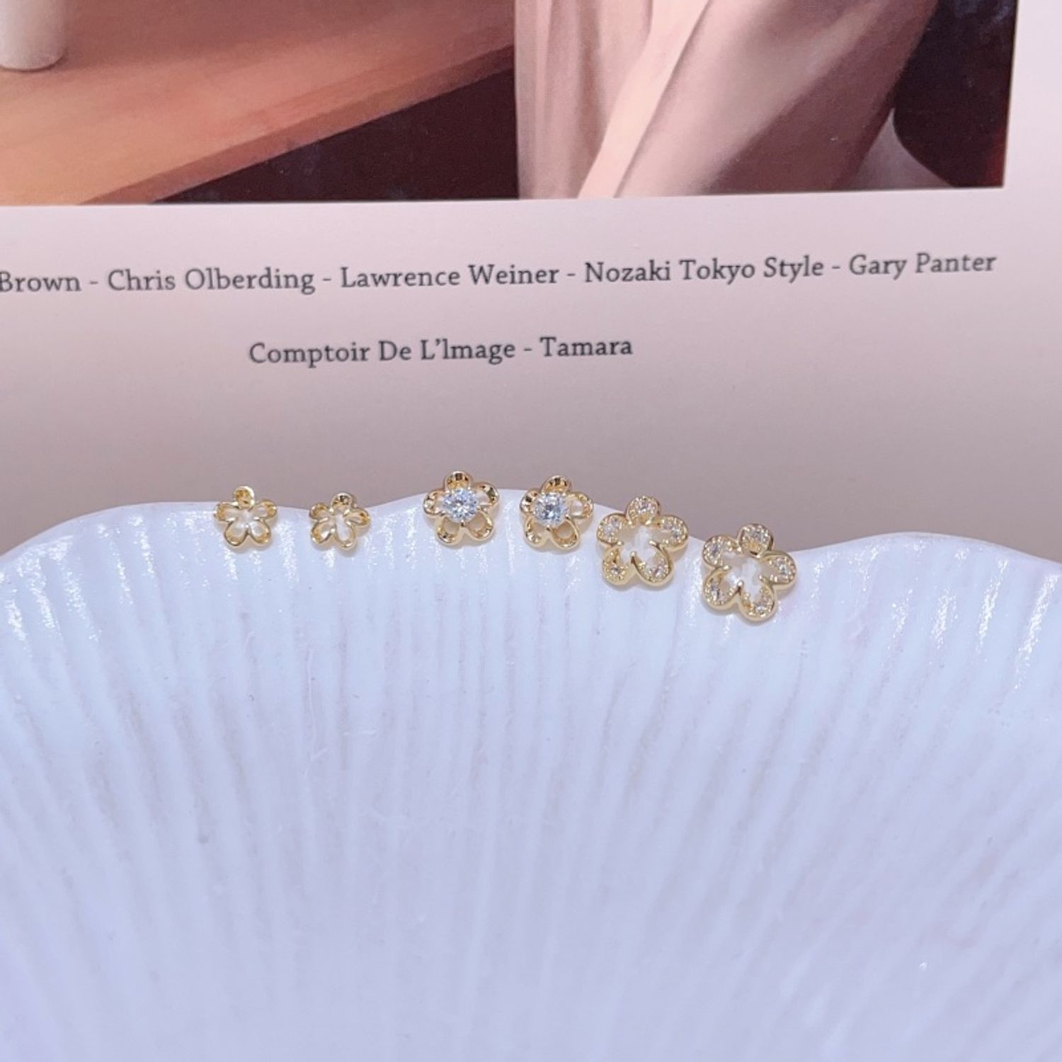 Garden Stud Earrings 3Pairs