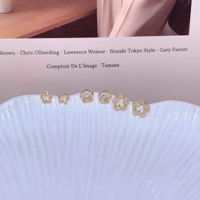 Garden Stud Earrings 3Pairs