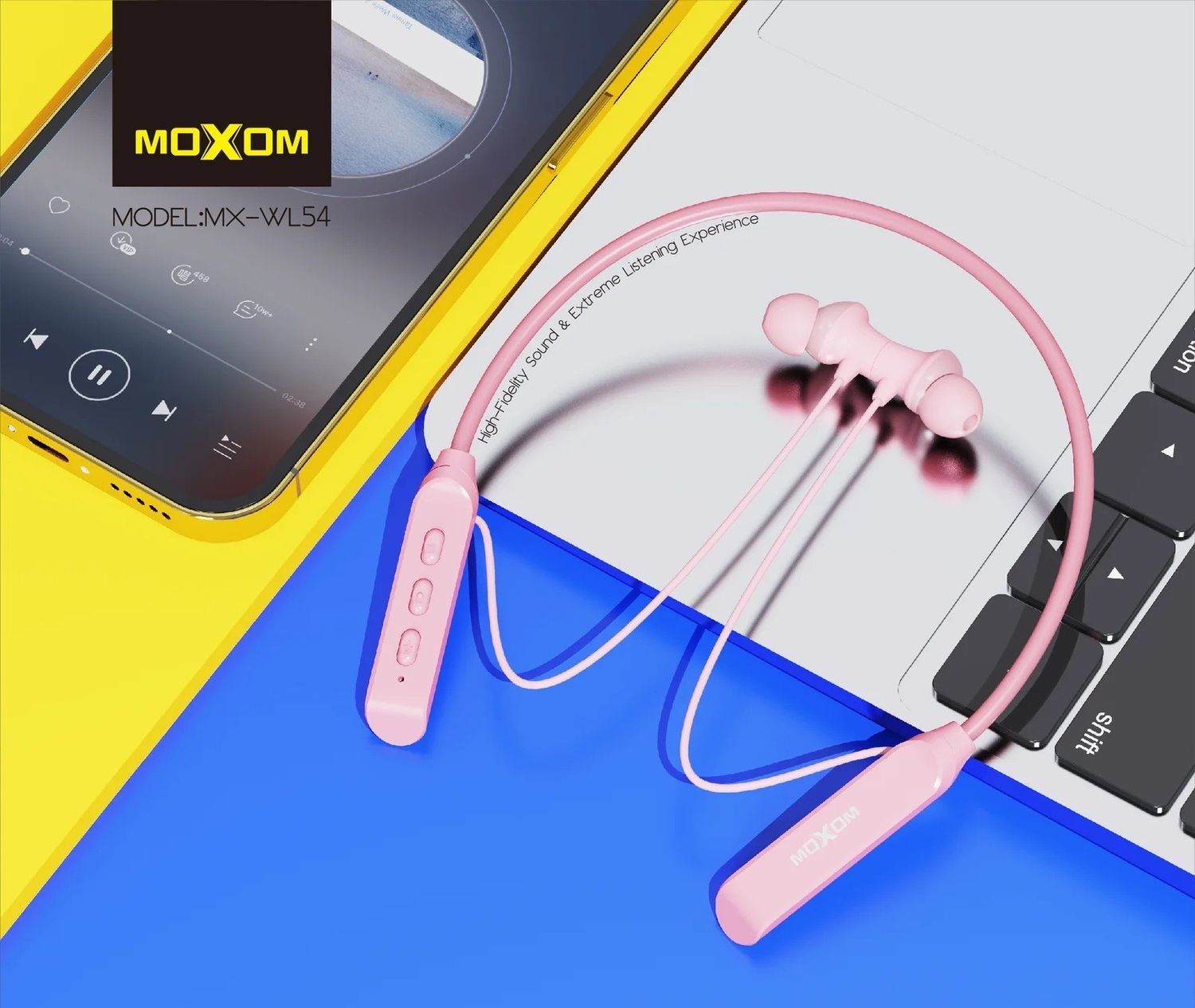 Moxom WL54 Утасгүй, Хүзүүнд Зүүдэг Спорт Чихэвч