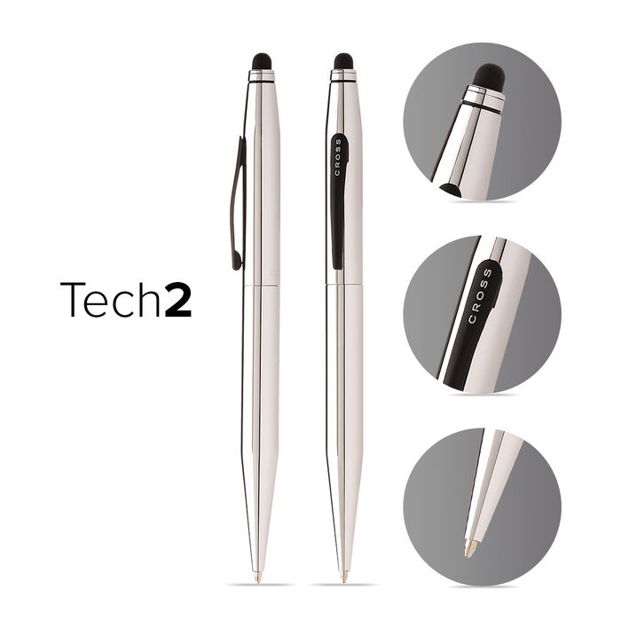 Tech2™ Chrome Dual-function Ballpoint Pen