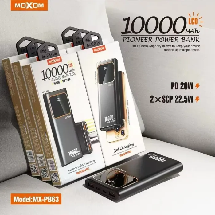 Moxom PB63 Авсаархан Зөөврийн Power Bank (10000 mAh)