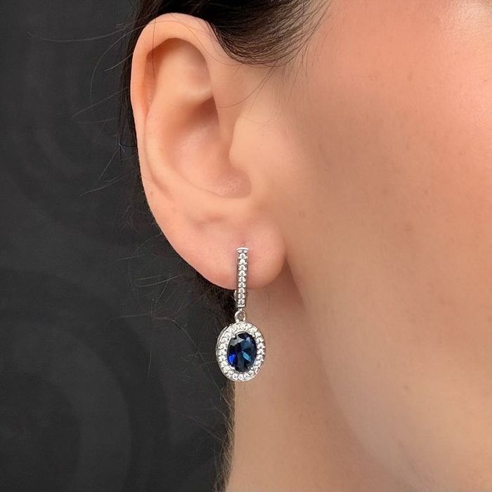 62057 Ээмэг BLU Pure 925AG RH Saphire