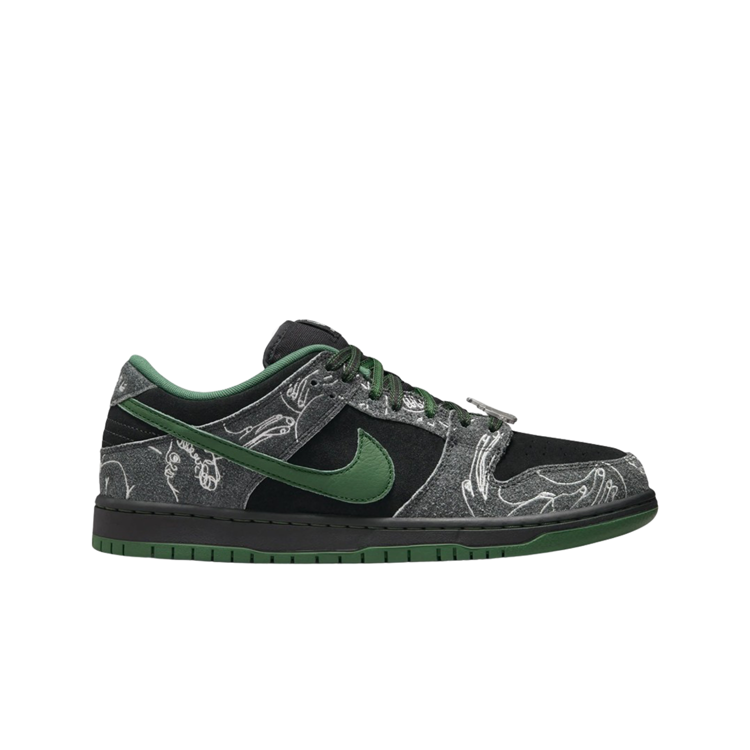 Nike x There SB Dunk Low Pro Anthracite and Gorge Green