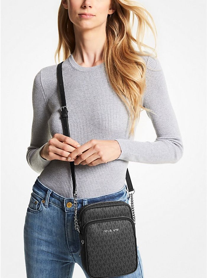 MK logo camera bag black