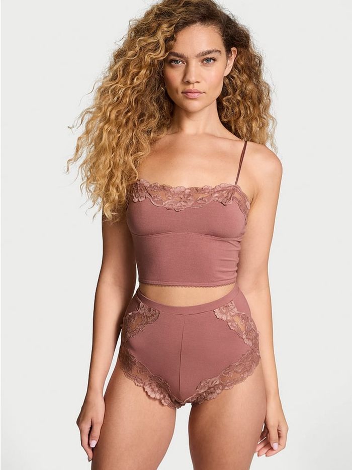Modal Soft Lace Trim Slip Dress
