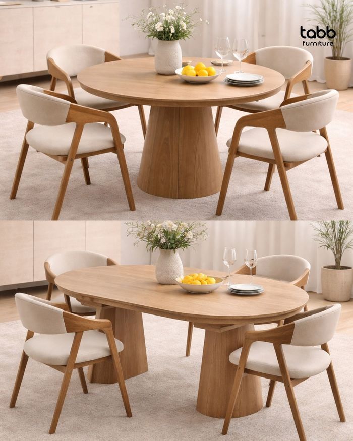 ROUND EXTENDABLE TABLE 115-185cm