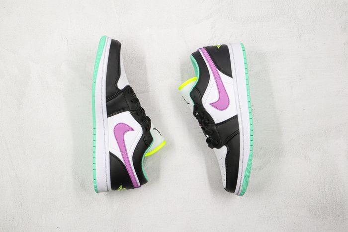 Jordan 1 Low Green Glow Violet Shock (GS)