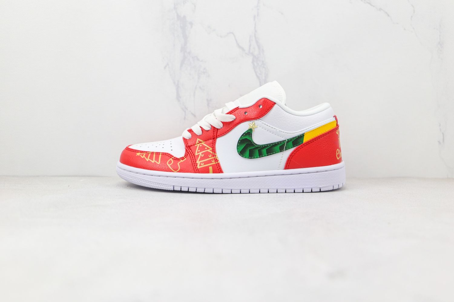 Leather NIKE AIR Jordan 1 low 