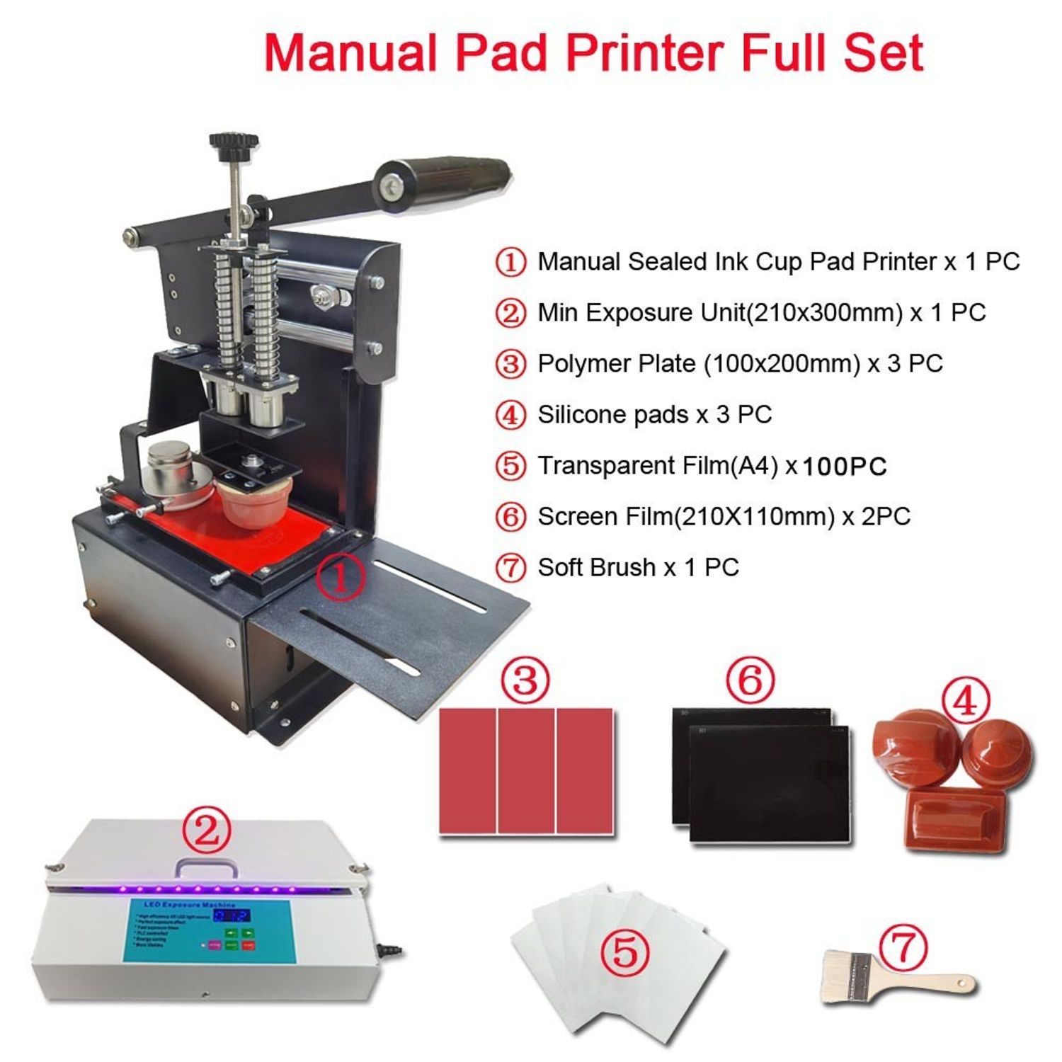 Пад принтер бүтэн багц - pad printing full set