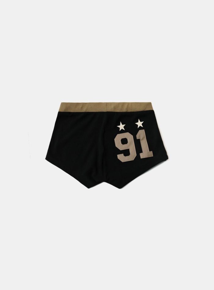 Vintage Club Boy Shorts - Khaki/Black