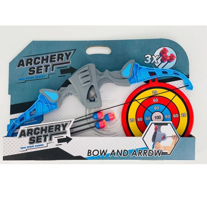 Blue Suction Cup Archery Set for Children