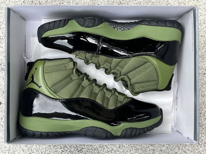 Air Jordan 11 Retro Army Green Black