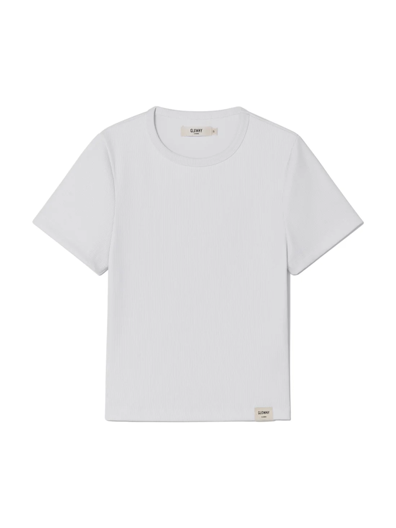 G CLASSIC RIB CREW NECK TEE - WHITE