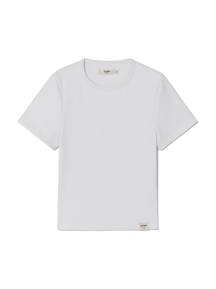 G CLASSIC RIB CREW NECK TEE - WHITE