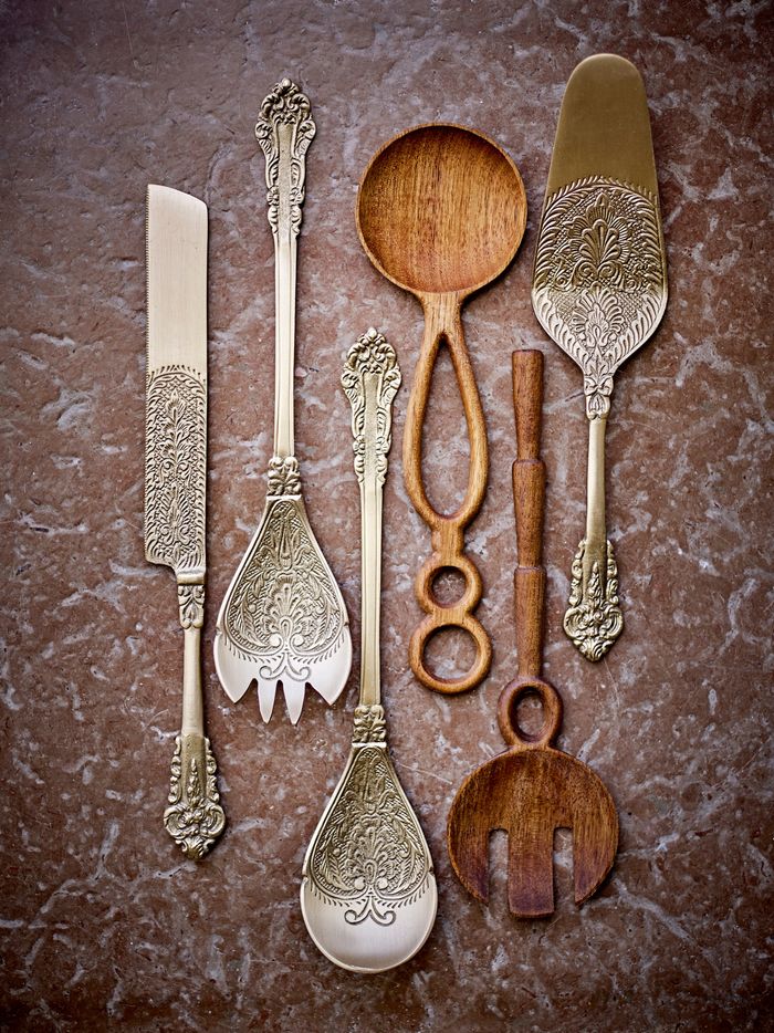 Kalima гуулин салатны халбага сэрээ