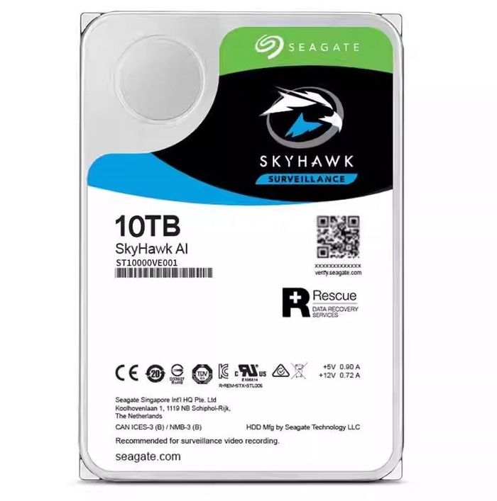 Seagate ST10000VE001 10TB Skyhawk Helium Gas Monitoring Hard Drive
