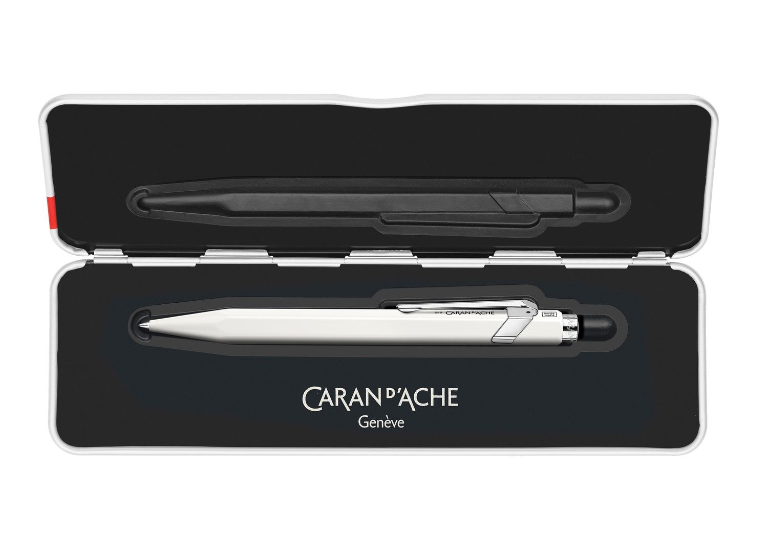 Caran d'Ache 849 "GIFT LINE ROLLER" Collection White 