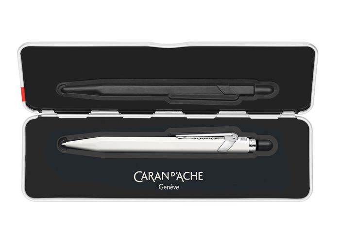 Caran d'Ache 849 "GIFT LINE ROLLER" Collection White 