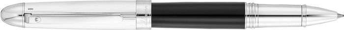 Waldmann Précieux pinstripe pattern black lacquered Rollerball Pen 