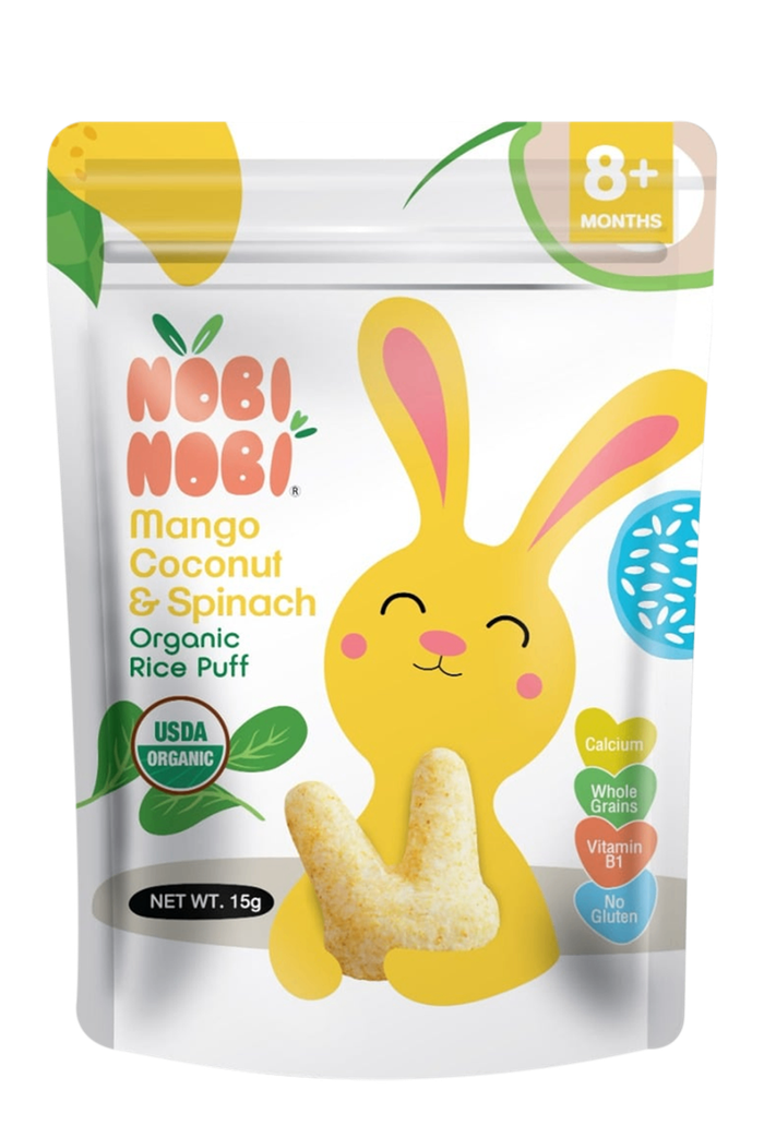 Mango Coconut & Spinach Organic Rice Puff / Будааны чипс (Манго, кокос болон бууцайтай)