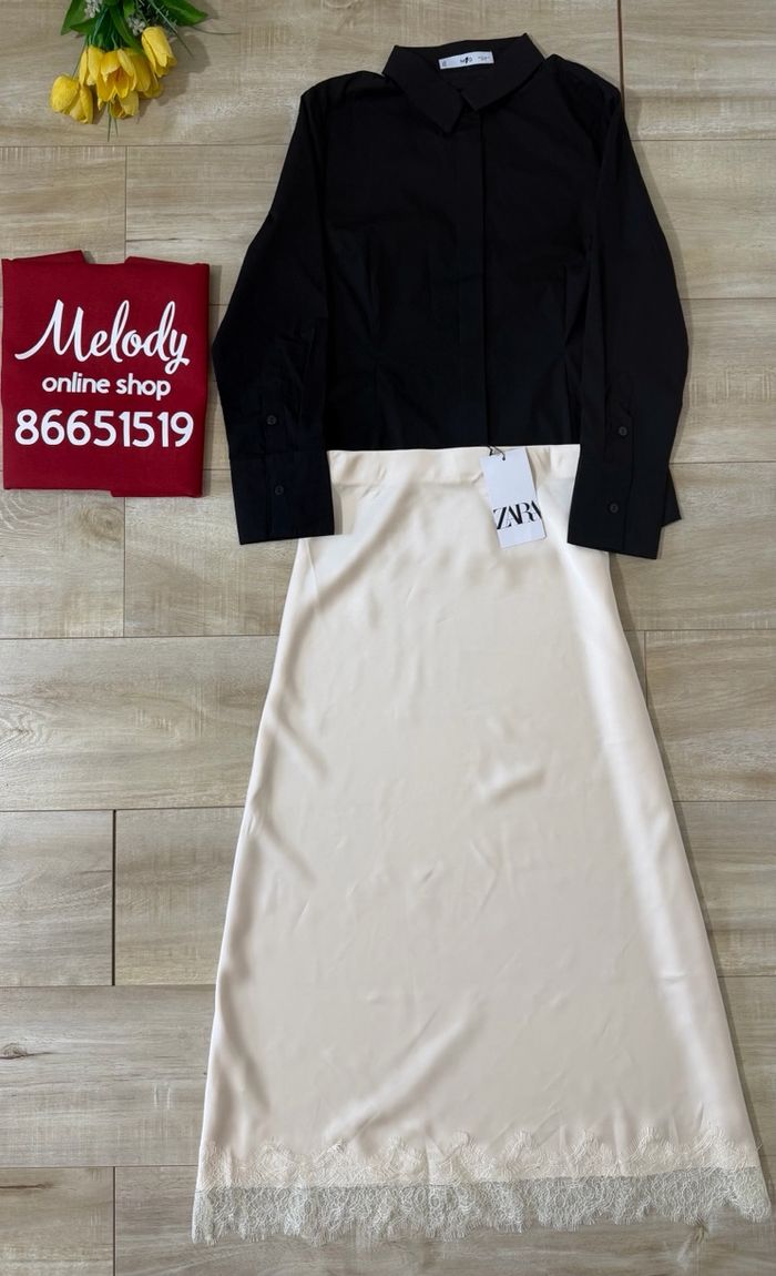 Zara silk tortoi yubka