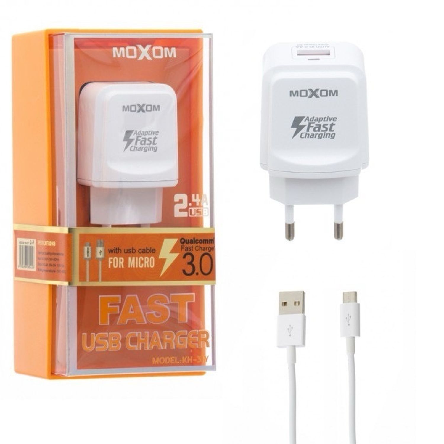 MOXOM charger 20w+USB/iphone