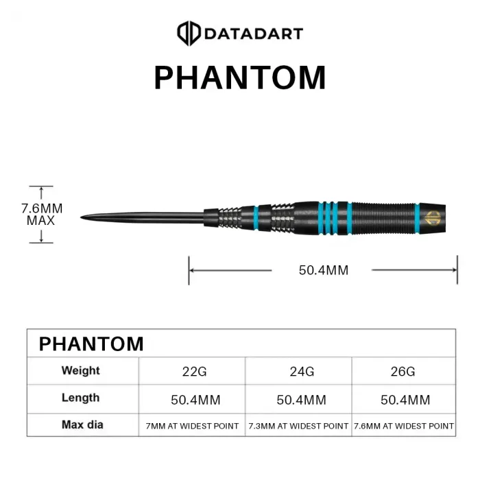 DATADART Phantom Darts - Steel Tip