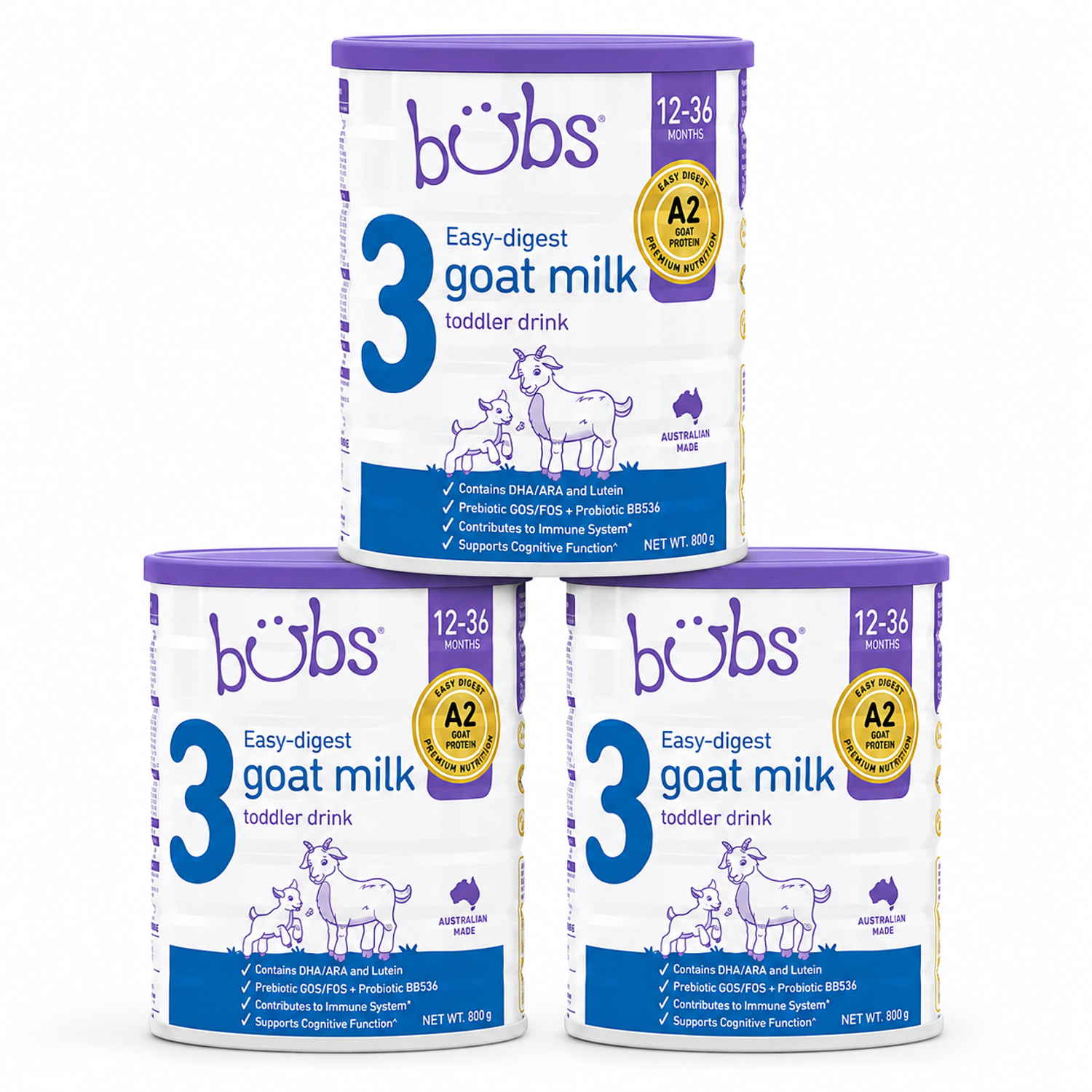 Bubs easy digest goat milk stage3 (3 ширхэг)