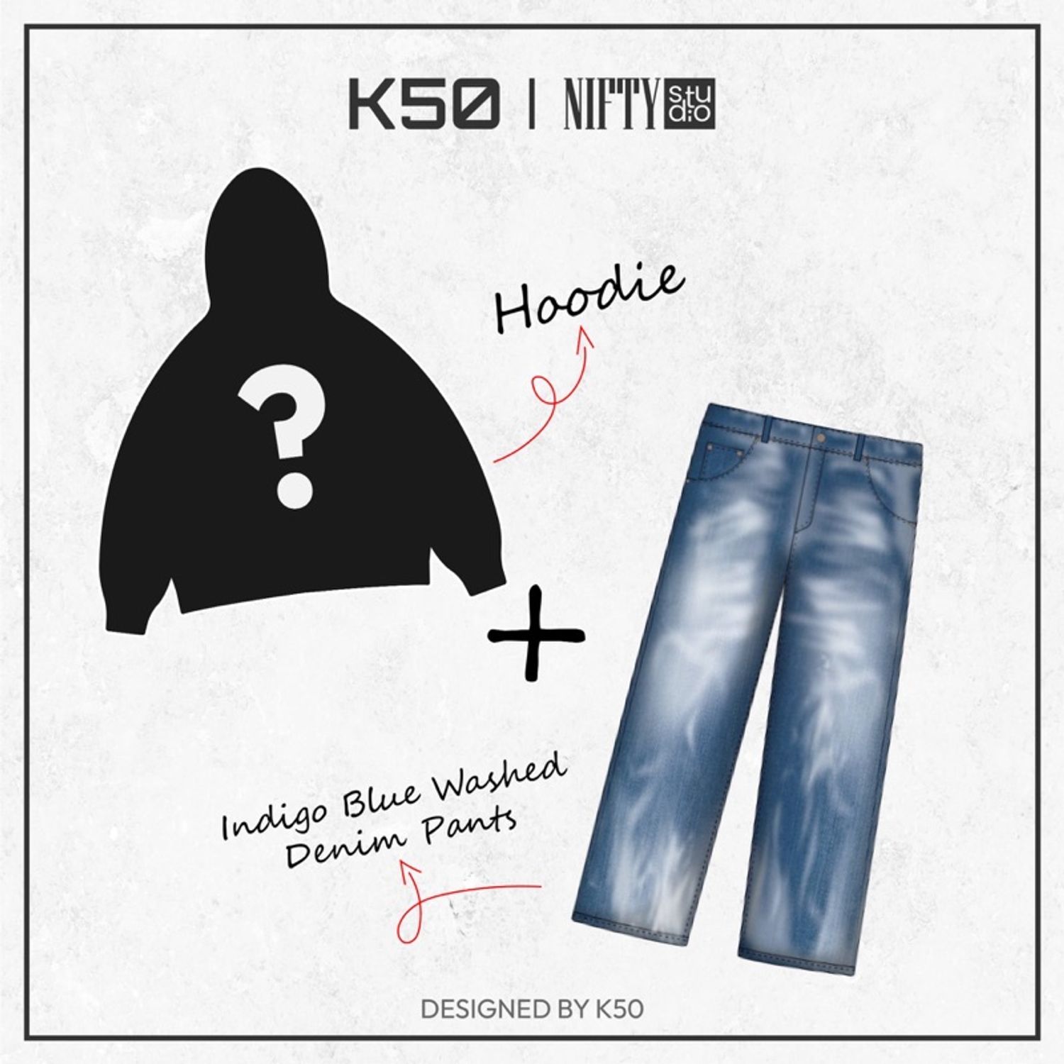 Hoodie + Denim Pants