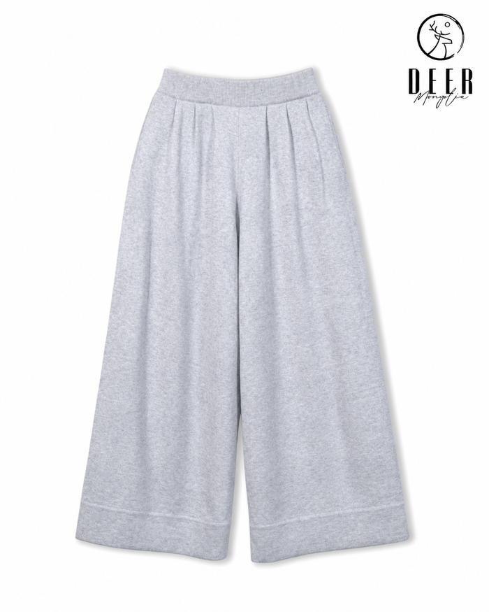 Wide pants knitted