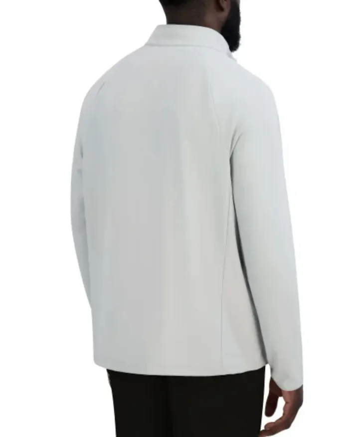 Ben Sherman Sport Men's Active Stretch 1/4 Zip Long Sleeve Shirt, Grey, Size M