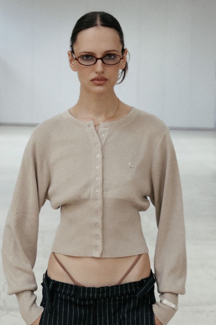 The Pure Round Cardigan – Beige