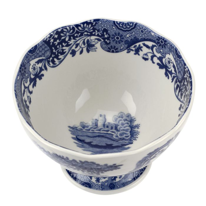 Footed Dish 12 cm Blue Italian 