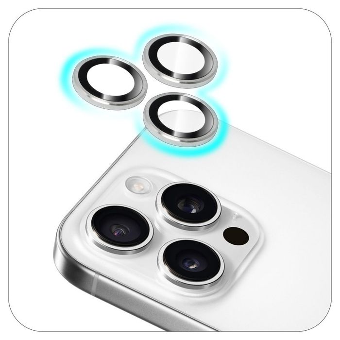 Aluminium Camera Ring for iPhone 16 Pro/16 Pro Max (Silver)
