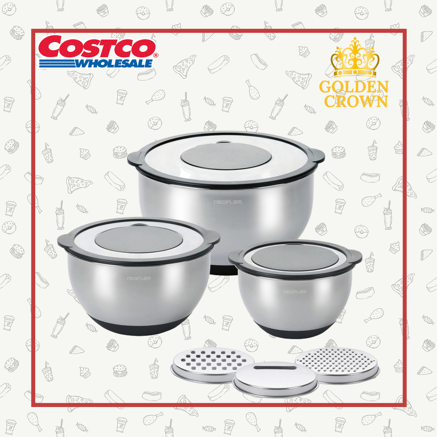 Neoflam mixing bowl 6p set