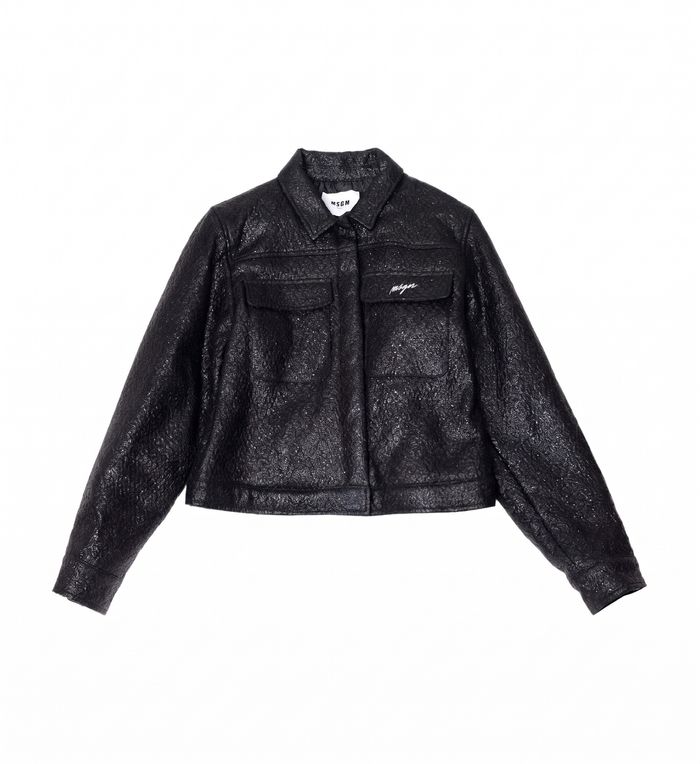 CROPED FABRIC JACKET GIRL