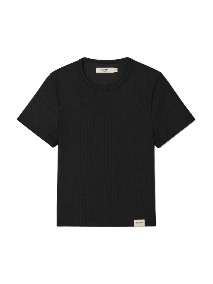 G CLASSIC RIB CREW NECK TEE - BLACK