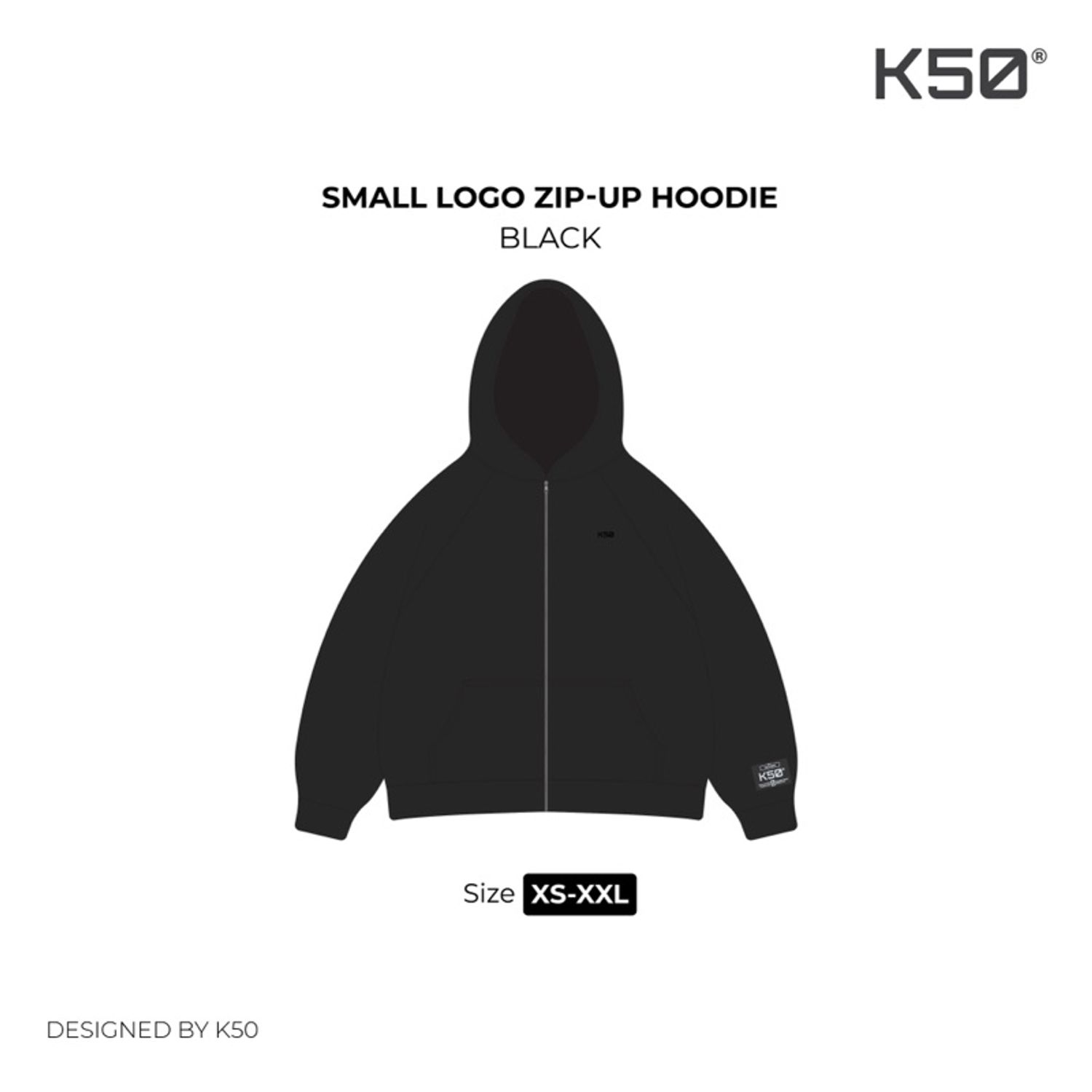 Small logo Zip-Up Hoodie