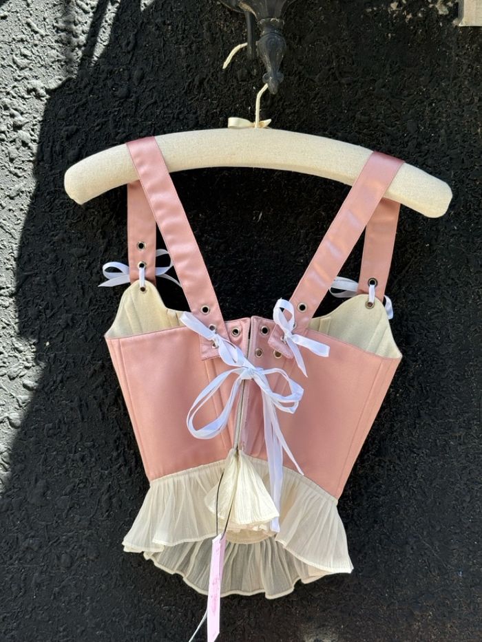 Peach Ruffle – Full Corset 