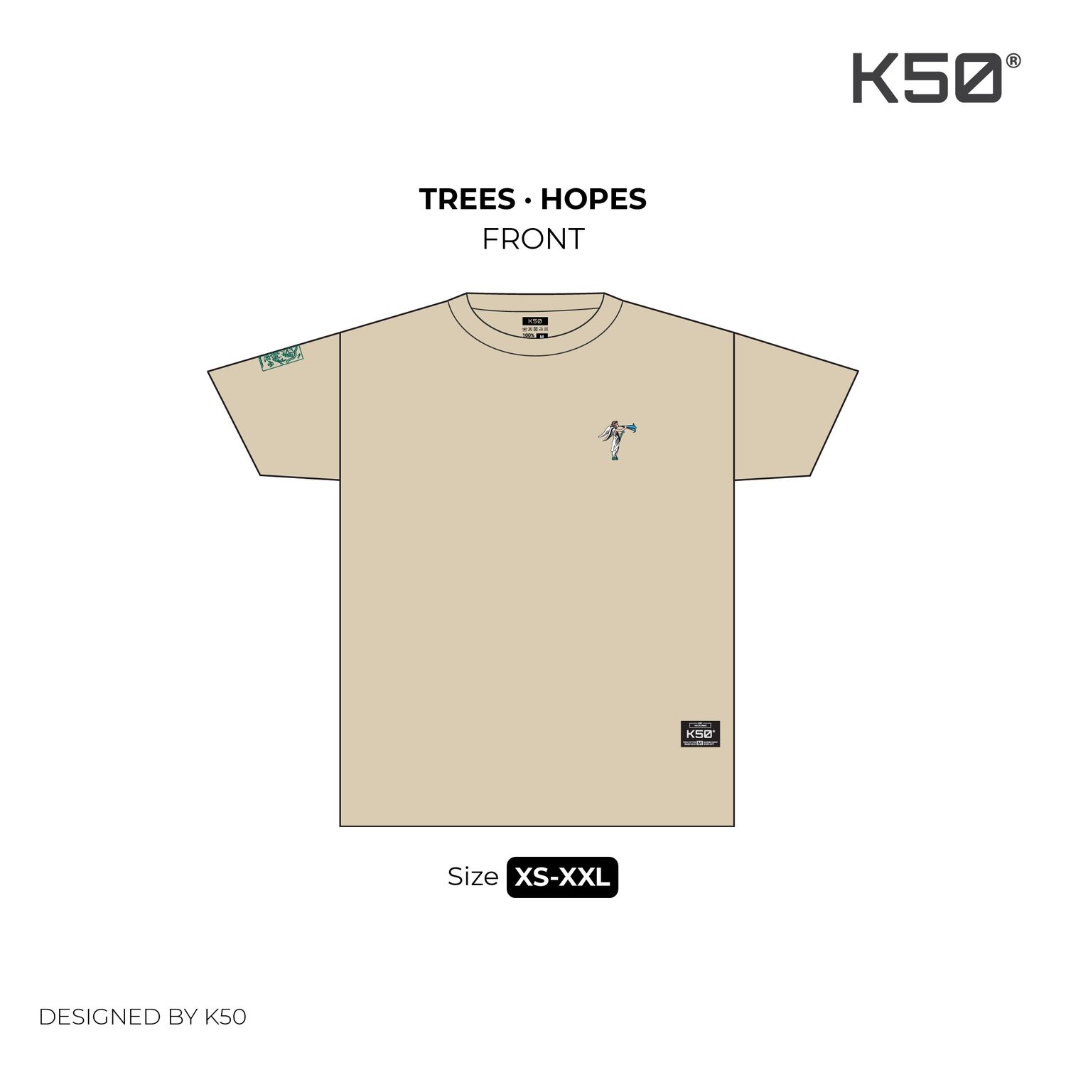 Trees & Hopes T-Shirt / FW25 Sand