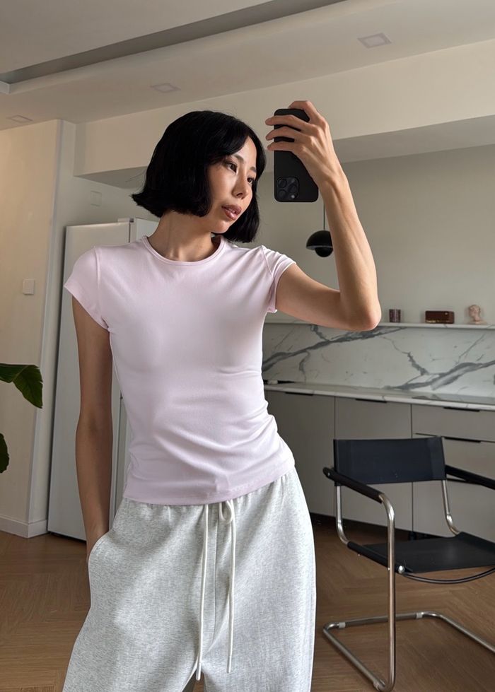 Slim Fit Top /Baby pink/